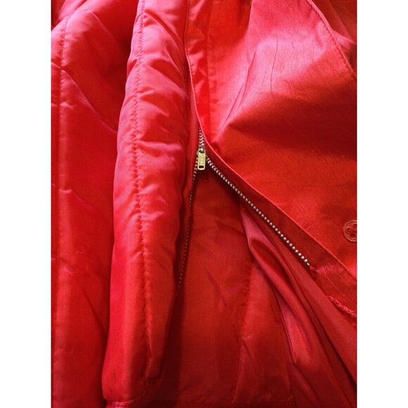 Vintage NWT Maggie Barnes Womens Red Trench Coat Plus Size 24W Removable Liner - Picture 10 of 13